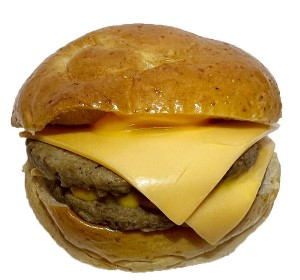 杏林堂 全粒粉ロールのダブルチーズバーガー