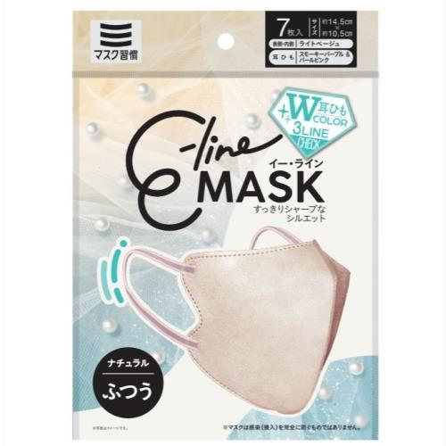 伊藤忠リーテイルリンク マスク習慣　Ｅ－Ｌｉｎｅ　マスク　ふつう　ナチュラル ７枚