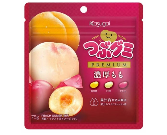 春日井製菓 つぶグミＰＲＥＭＩＵＭ濃厚もも ７５ｇ