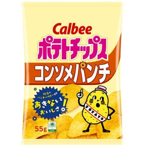 カルビー ポテトチップスコンソメパンチ ５５ｇ