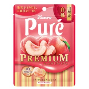 カンロ ピュレグミ プレミアム山梨産白桃 ５４ｇ