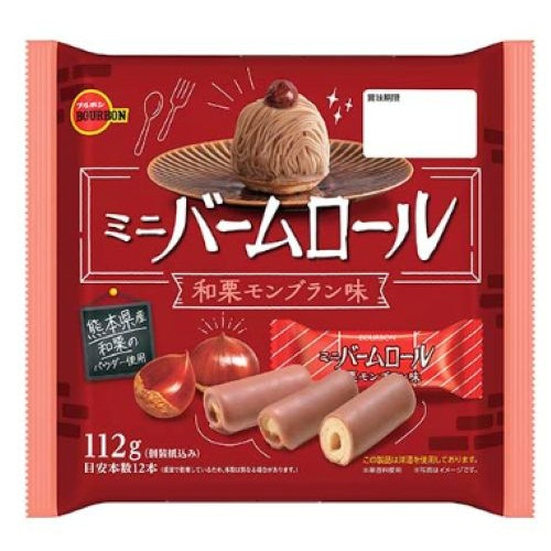 ブルボン ミニバームロール 和栗モンブラン味 １１２ｇ