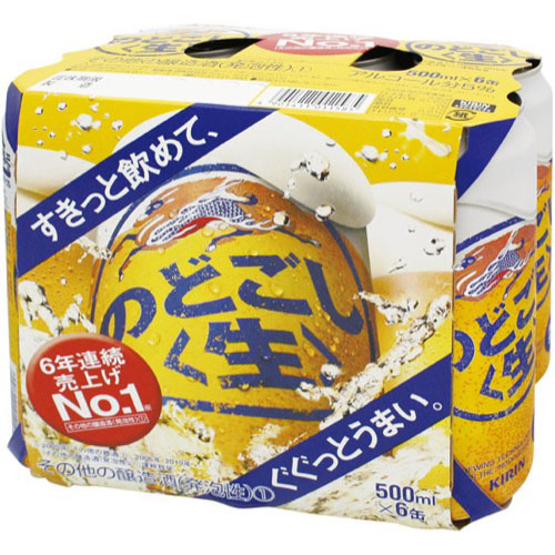 麒麟麦酒 のどごし生 ５００ｍＬ&times;６缶入