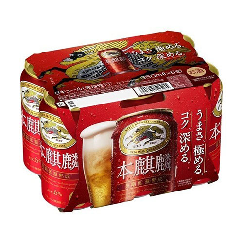 キリンビール 本麒麟 ３５０ｍＬ&times;６缶入