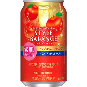 アサヒ スタイルバランス　素肌サポートアップルスパークリングテイスト ３５０ｍｌ