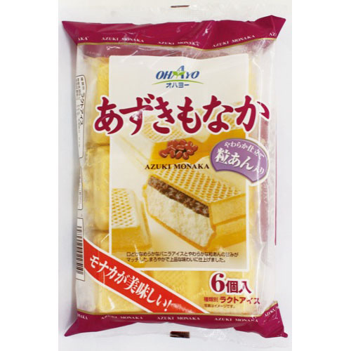 オハヨー乳業 あずきもなか １１０ｍｌ&times;６個入