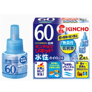 大日本除虫菊 水性キンチョウリキッド ６０日 無臭性 取替え液 Ｓ　 ２本入